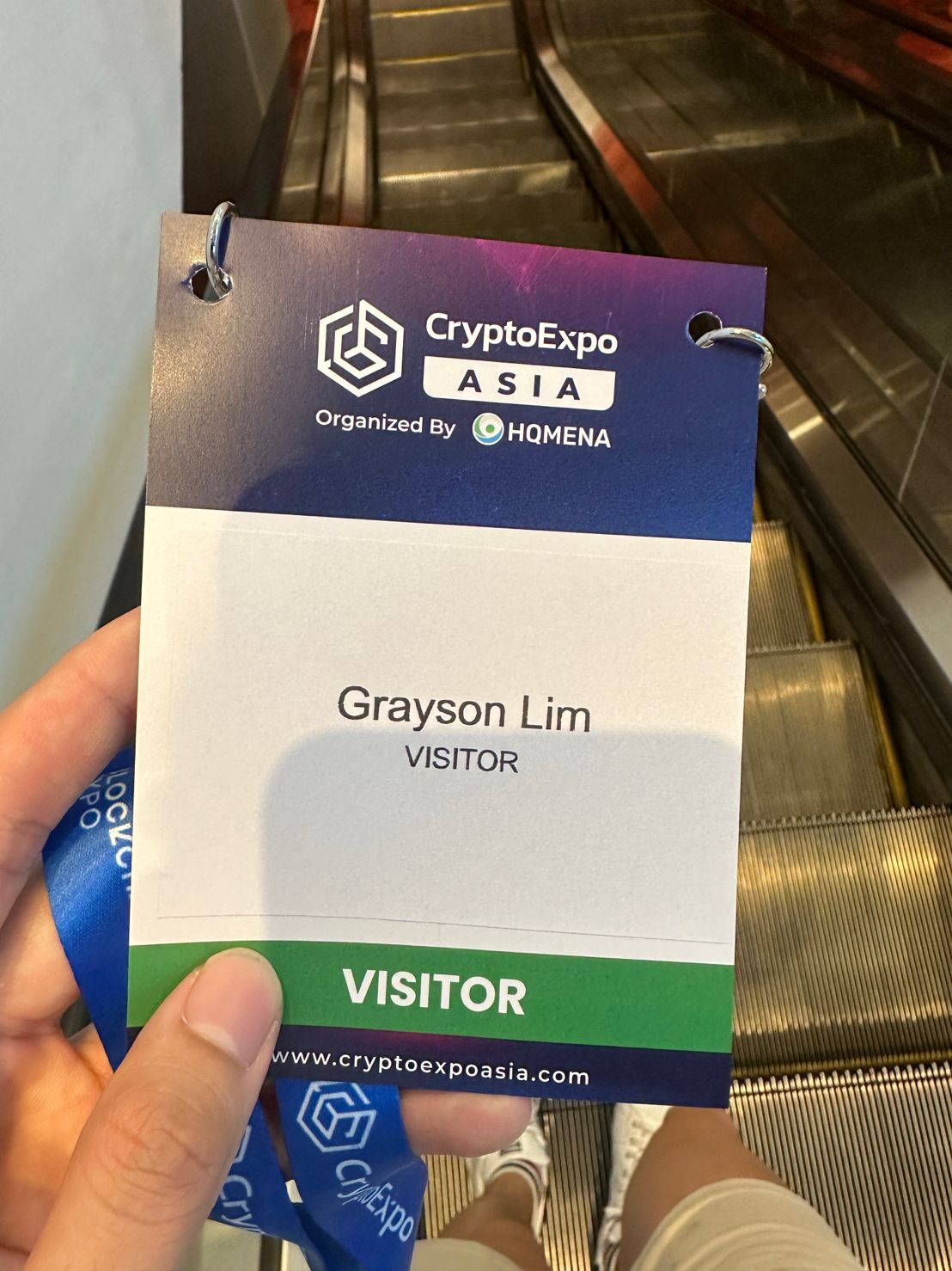 Crypto Expo Asia 2023 visitor badge